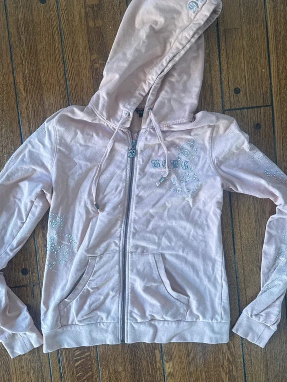 BCBG Rhinestone Y2K Hoodie